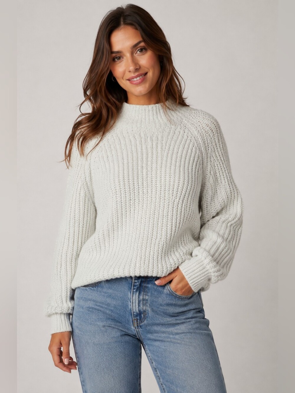 Polagram White Sweater-SM